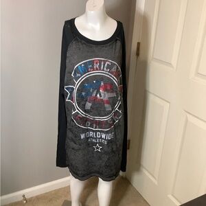 Men Large American Fighter USA Long Sleeve Shirt